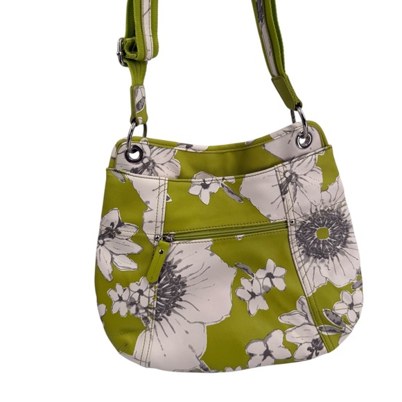 Tyler Rodan Shoulder Bag Satchel Floral Green White Hot Pink - Picture 2 of 10